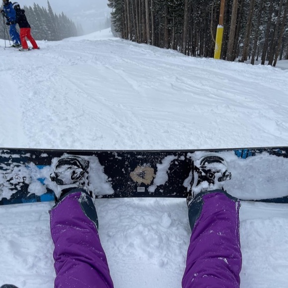 purple bib insulated jumpsuit overall snow pantsuit Insulated Snowboarding - Picture 3 of 8